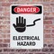 Signmission Electrical Hazard Danger Sign, Plastic, 7in W x 10in L, 2PK OS-2PACK-DS-P-710-V-1196 - alternate 2